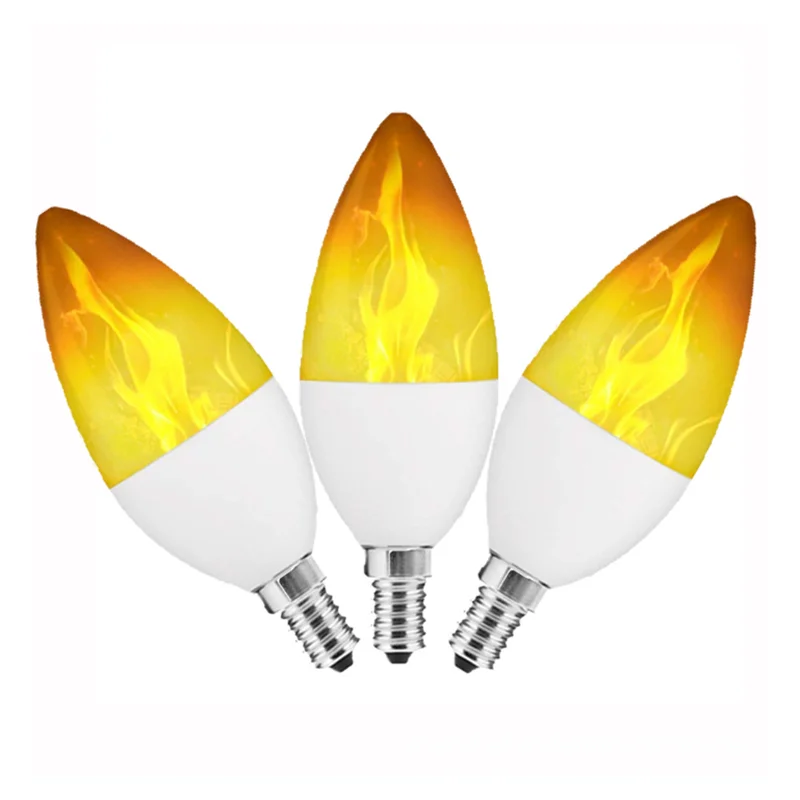 

Artificial candle tailed led 3W flame lamp fire flame lamps