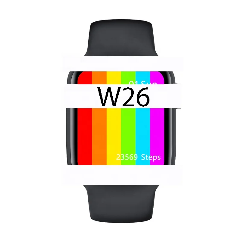 

Sport Waterproof Heart Rate ECG Body Temperature call reloj inteligente Bracelet phone iwo smartwatch w26 smart watch seri 6