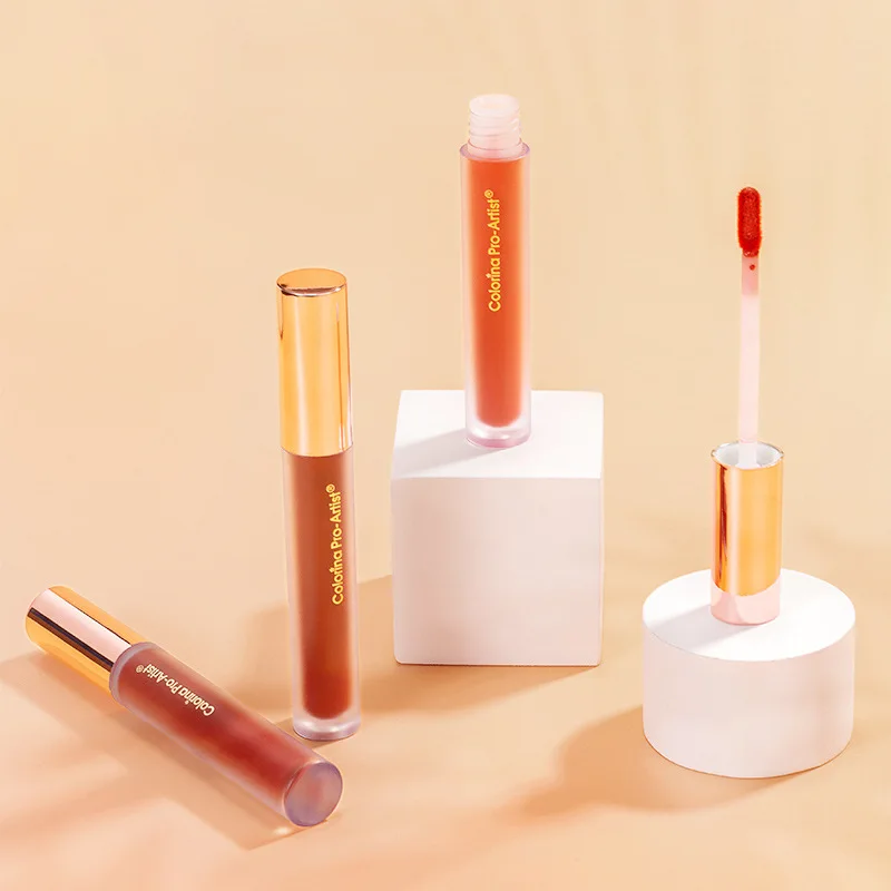

OEM Square And Orange Top Plastic Tube For Lipgloss With High Quality Lip Gloss