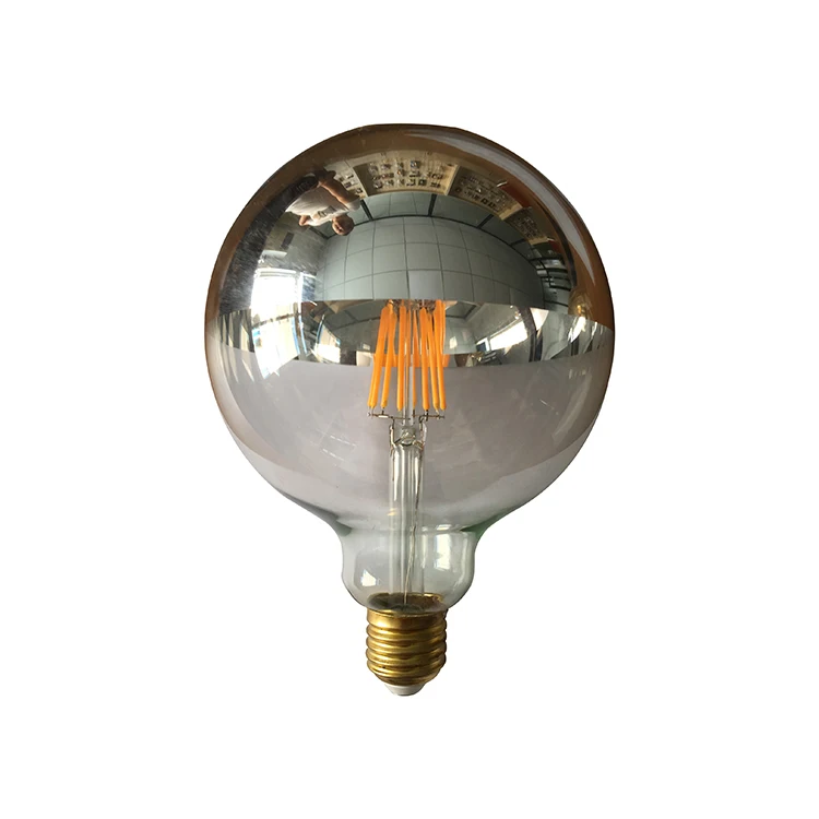 Transparent glass G125 E27 shadowless soft LED filament bulb