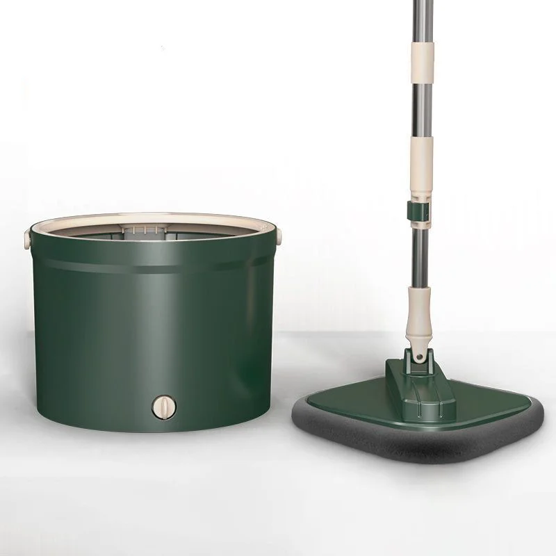 

2021 Hot Sale Household All-In-One Mops Bucket 360 Rotating Lazy Microfiber Cleaning Magic Floor Mop, Green/ light gray