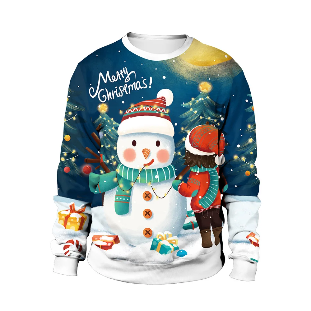 

2021Christmas Woman Polyester Sublimation Print Graphic Sweatshirt