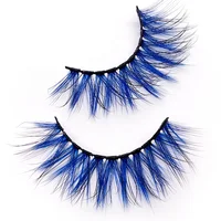 

2020 newest beautiful 3D faux mink colored eyelashes for holidays, halloween, christmas, party and big happy events