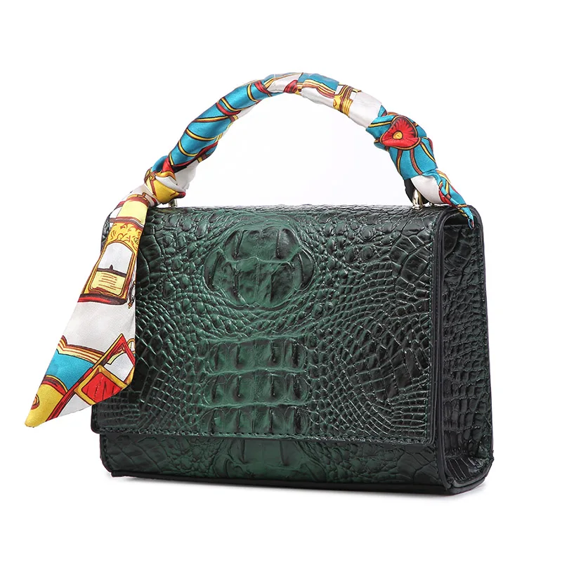 

China Wholesale High Quality Design Fashion Mini Crocodile Bags Luxury Women Tote Handbags, Gray,green,black,brown,burgundy,blue