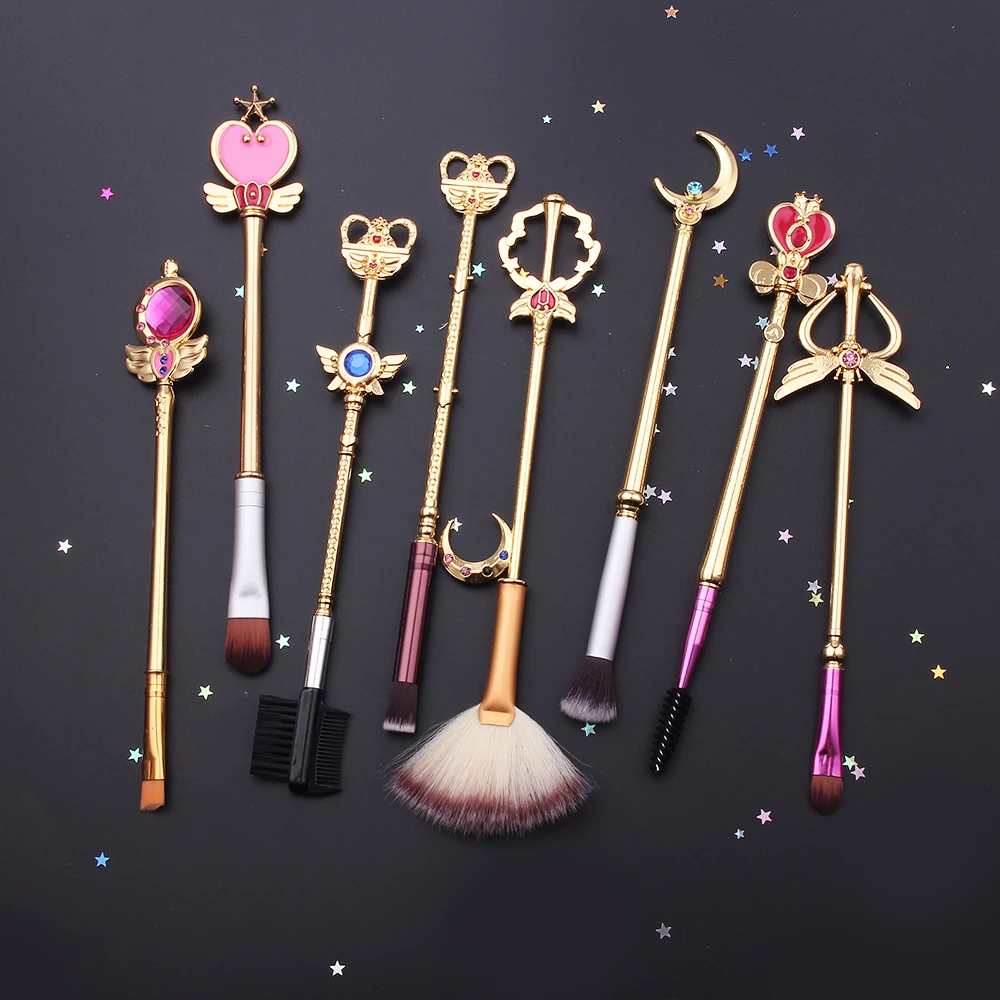 

2020 New Professional MakeUp Brushes Eyeshadow Foundation Blush Cosmetic Brush Set Kit Tool Sailor Moon 8pcs Makeup Brushes