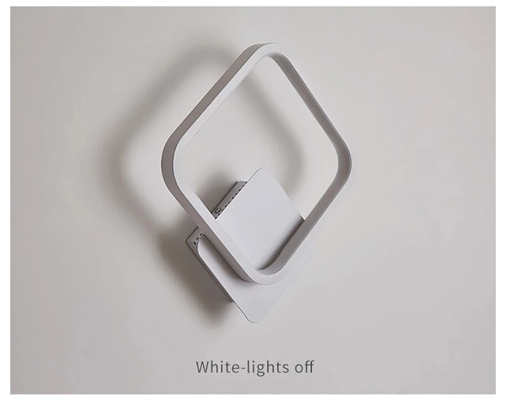Factory supply 16w creative modern living room square led nordic wall lamp