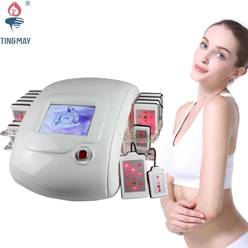 

High Quality Lipocavitation Lipolaser System with 10 Big Pads 4 Small Paddles