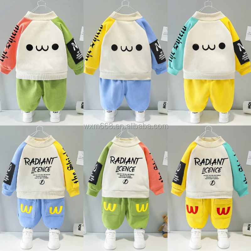 

New Boys Sport Suit Children Autumn Winter Tracksuit Kids Long Sleeve Hoodie Pant Sets For Boy Clothes
