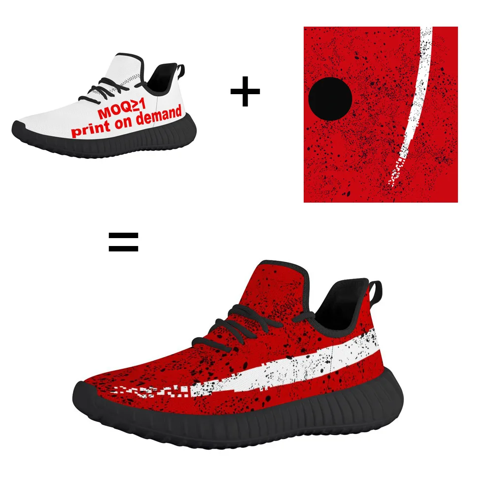 

Customized Image LOGO Print Sneakers Men Shoes Spring White bottom Comfortable Male Breathable Male Casual walking yezzy shoes, Custom logo