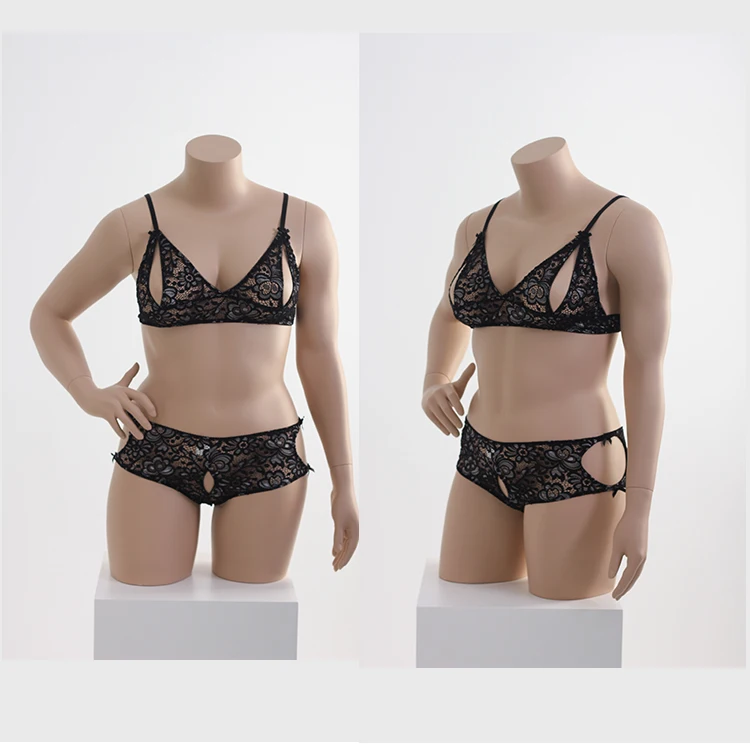 

Wholesale half body plus size female underwear bust mannequin bra display, Customer request