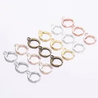 

Factory wholesale 12mm gold silver Spring earring french leverback Gold filled hoop earrings for jewellery making