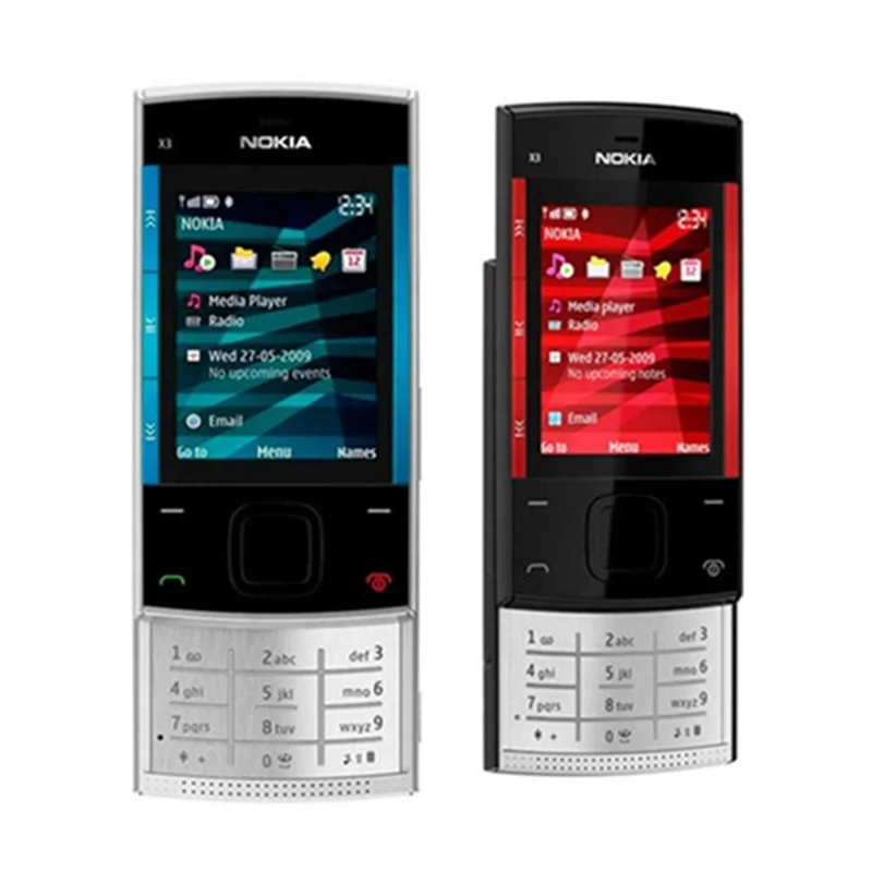 Refurbished Unlocked Mobile Phone for Nokia X3 X3-00 3.2MP 2.2 Inches 860mAh Bluetooth Support Russian Keyboard