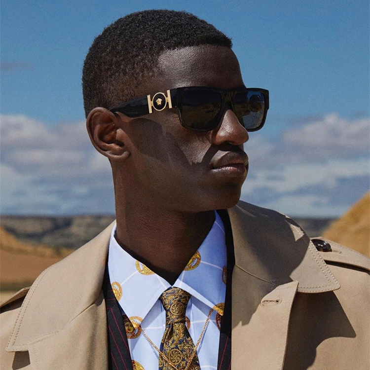 

Fashion Square Women's Sun Glasses Men Trendy 2021 Designer Luxury Sunglasses Shades Women Vintage, Custom colors