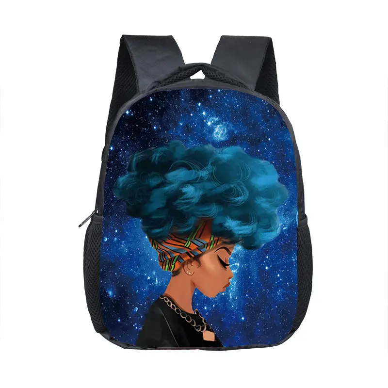 

Black Art girs lwith Crown Backpack Children School Bags Cartoon Afro Girls School Book Bag Kid Schoolbags Baby Toddler Bag