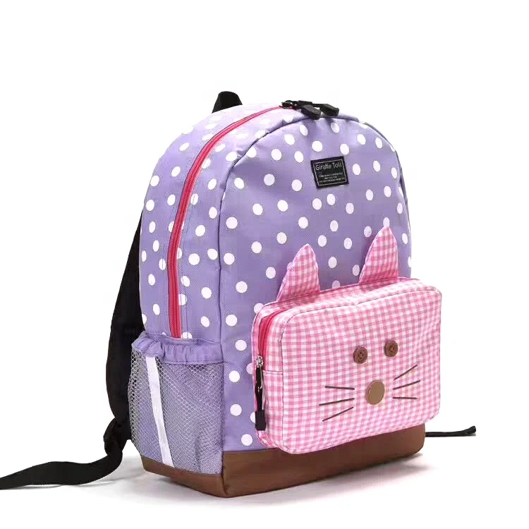 

2020 New Design Cute 3D animal Kids Backpack Children School Bags, Purple