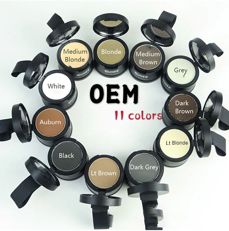 

Custom 11 Colors Label Hair Retouch Up Hair Concealer Shadow Hairline Powder, Multi color