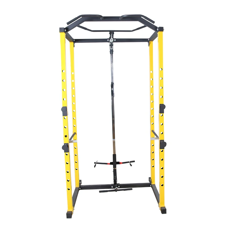 

Multifunctional Frame Squat Rack Gantry Press Barbell Rack Bench Press Use for Smith Machinegym Equipment Home Fitness Unisex, Yellow black