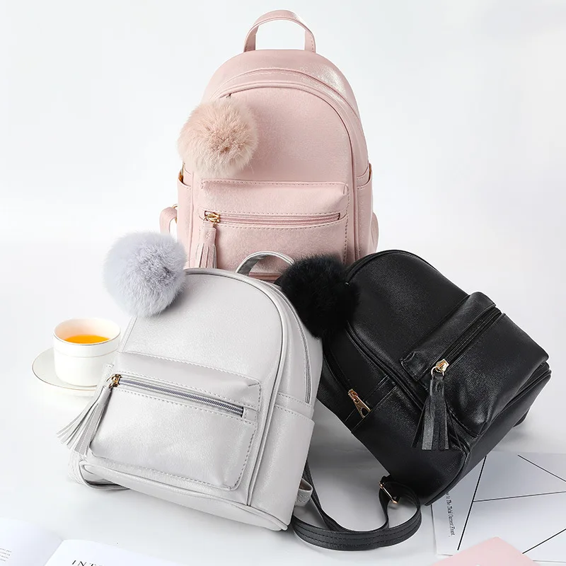 

Bolsa Mochila Feminina WaterProof Mini Backpack Coreanas Frauen Mochilas Piel Classical bags for girls, As picture