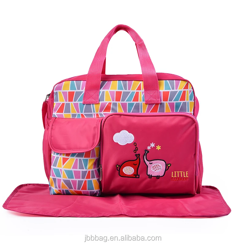 Wholesale prices! DEBUG Stylish Pink gary color Baby Diaper Bag