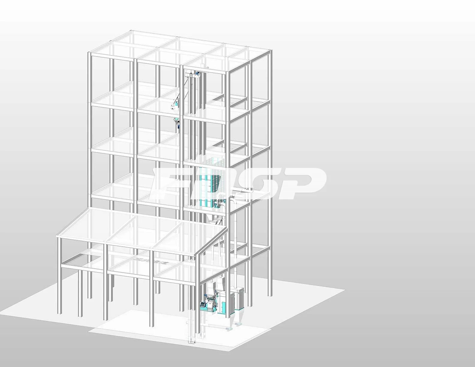 SZLH420 Series 8-15 t/h ruminants feed pellet production line