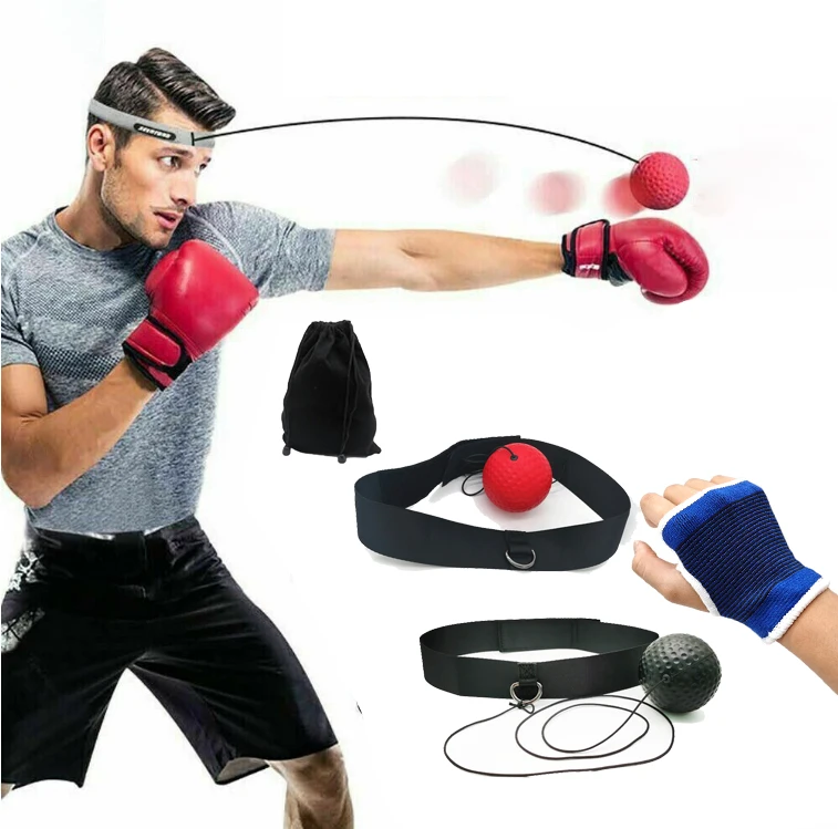 

Hand Eye Training Gym Boxing Reflex Speed Punch Ball Reflex Ball with Palm Guard