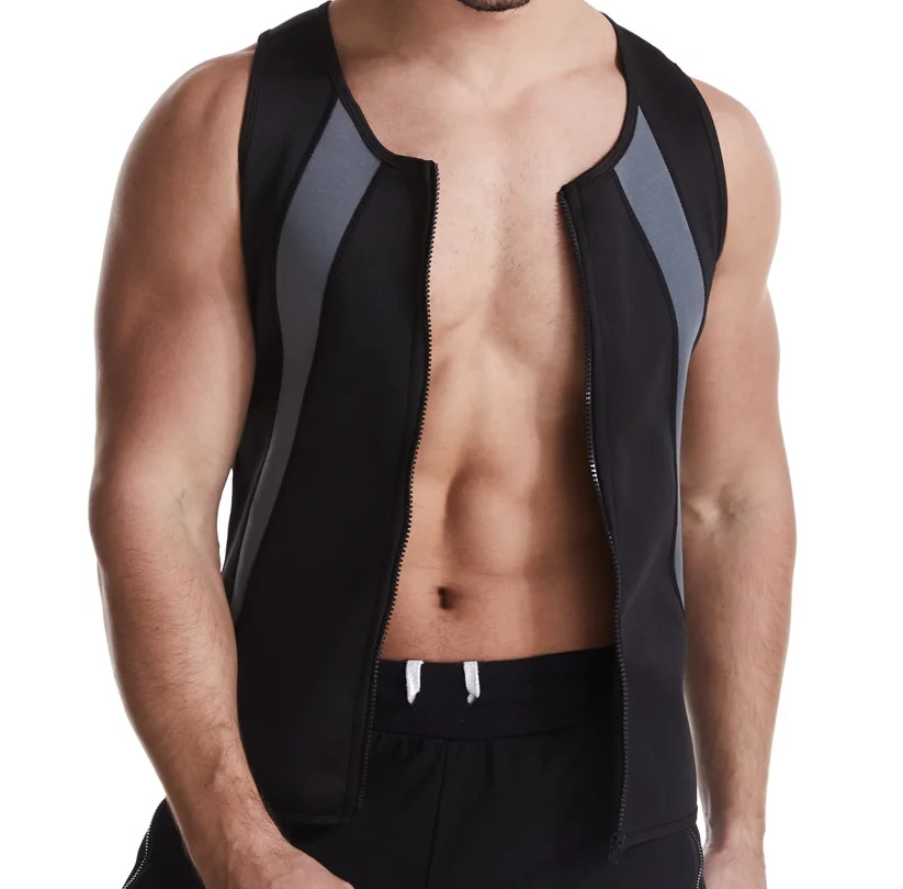 

Men Waist Trainer Vest for Weight loss Neoprene corset Body Shaper Zipper Sauna Workout Shapewear
