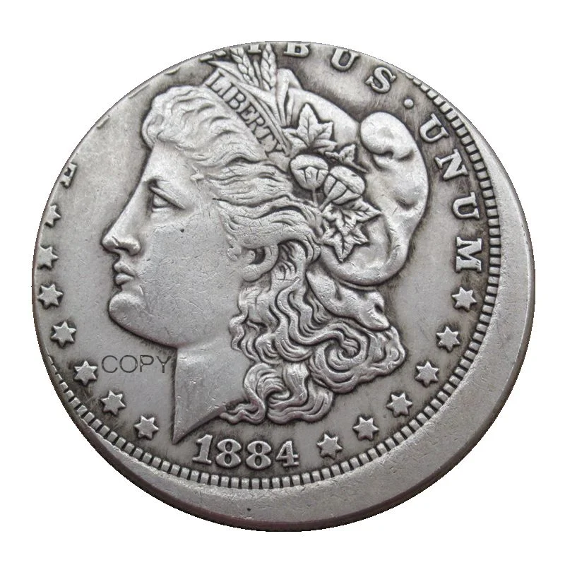 

US Morgan Dollar Out-centre Error 1883-O 1884-O 1921-D Silver Plated Replica Decorative Commemorative Coins