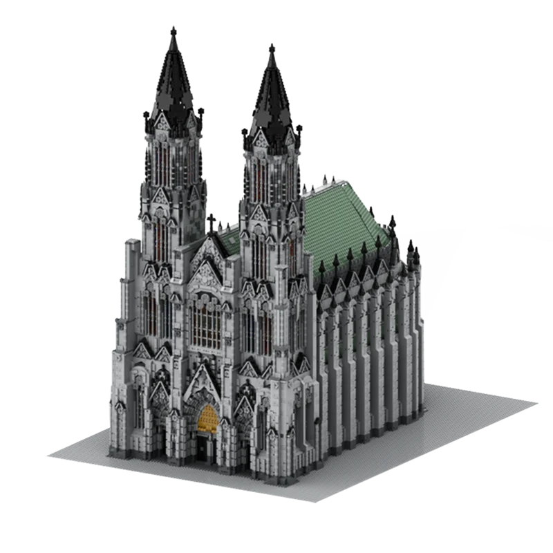 

GoldMoc Modular House Building Blocks MOC-142098 Cologne Cathedral Construction Street View Bricks Assemble Toy Building Blocks