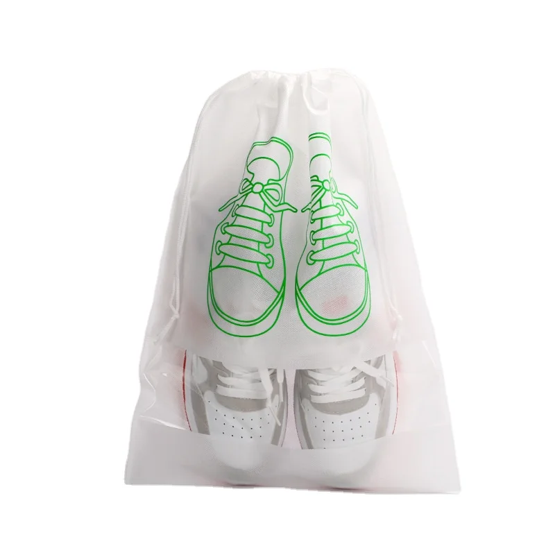 

Wholesale and retail custom LOGO promotional cheap non-woven sneaker bag travel storage drawstring bag