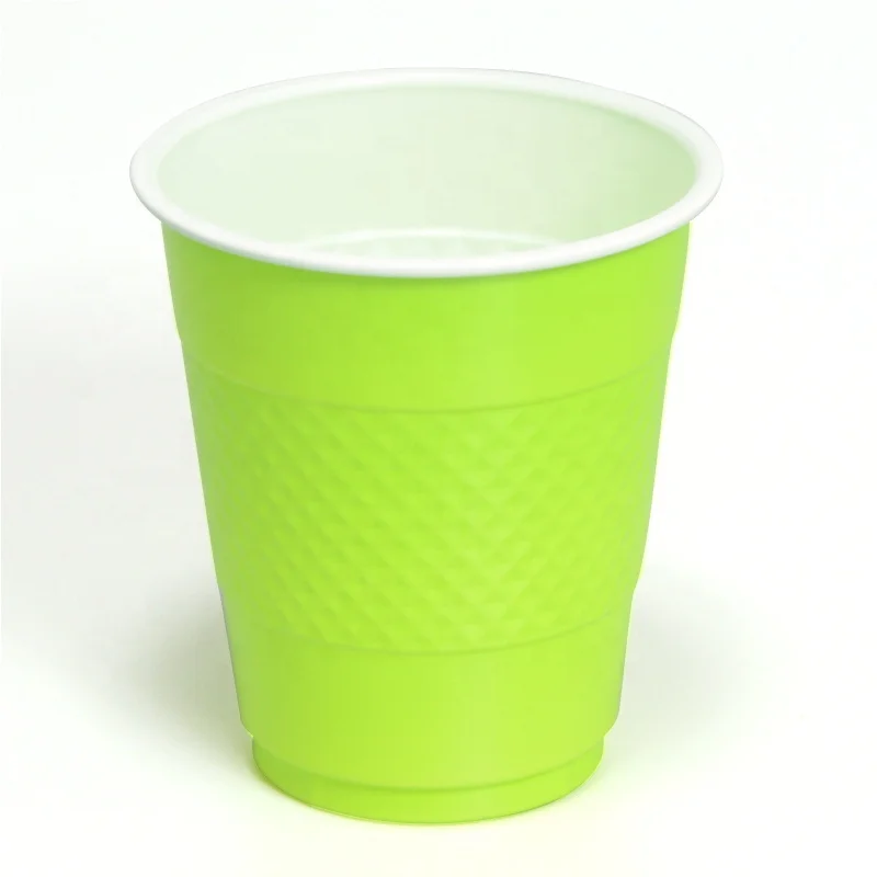 
Custom Color Disposable PS Drinking Cup Red Plastic Party Cups 