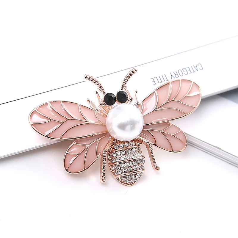 

Women Scarf Clothing Large Safety Pin Insect Crystal Brooch Pins Enamel Rhinestone Bee Brooch Pin