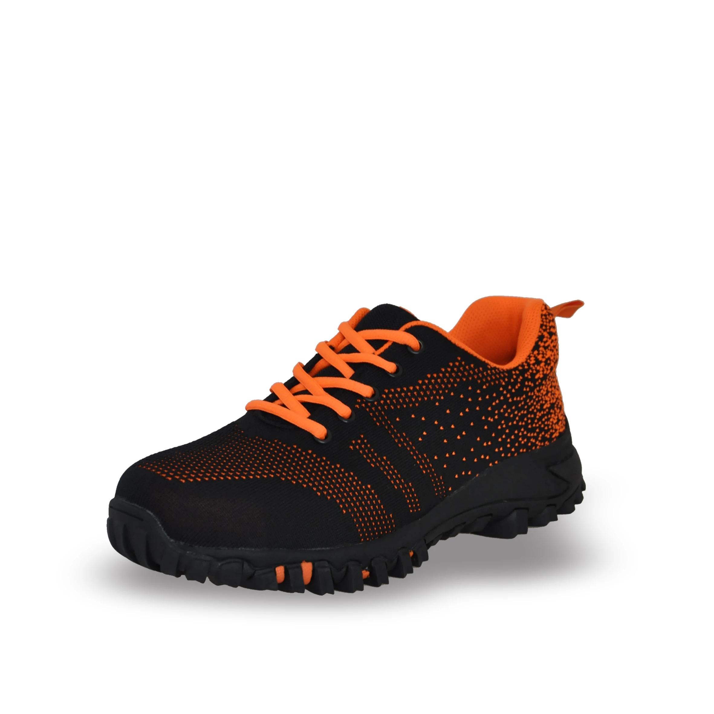 

2022 New Style Patent Design Orange Color Light Weight Sport Safety Shoes, Black, green, grey or customized