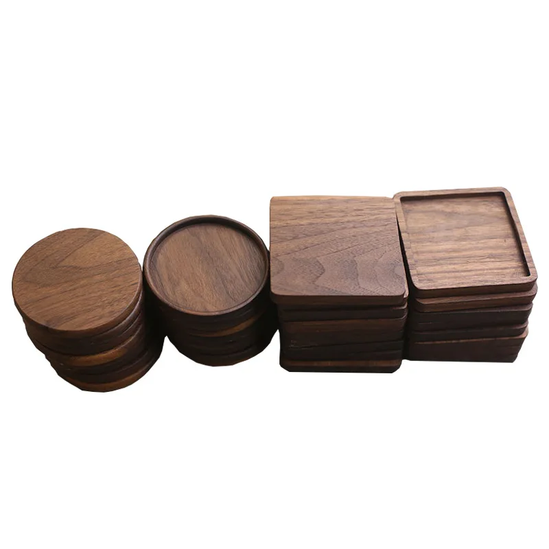 

Home Desktop Natural Colour Heat Resistance Retro Cup Heating Coasters Wood Cup Mat