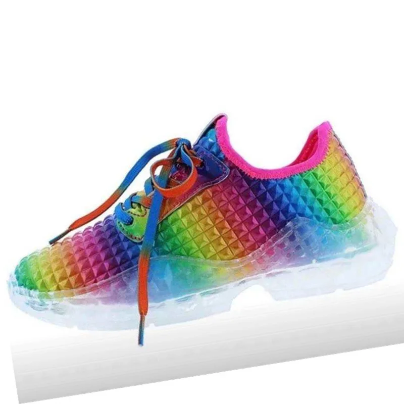 

2021 Popular New Women's Jelly Bottom Camouflage Sportswear Casual Single Sneakers Shoes, Picture