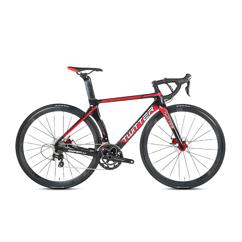 

TWITTER SNIPER 2.0 700C Carbon Road Bike 22 Speed Bicycle with Hydraulic Disc Brake R7000 Derailleur transmission Road Bike