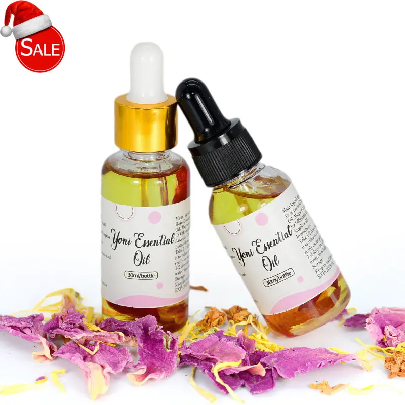 

Feminine Care Private Label Organic Herbal Vagina Tightening Rose Essential Yoni Steam Oil with Bottles, Transparent oil liquid
