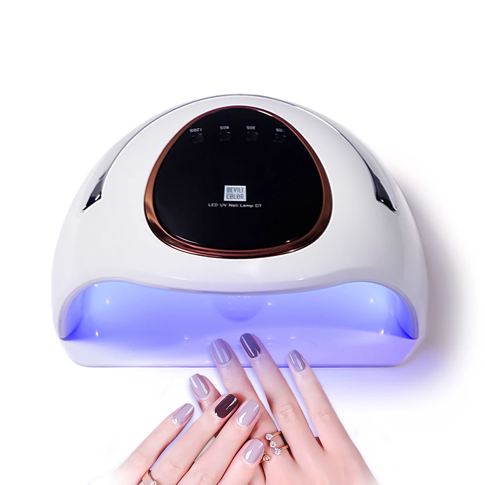

Wholesale 192W LED Nail Art Lamp Smart Sensor Nail Dryer Lampe UV Ongle 48 Light Beads Nail Polish Fast Drying Tools Equipments, White pink