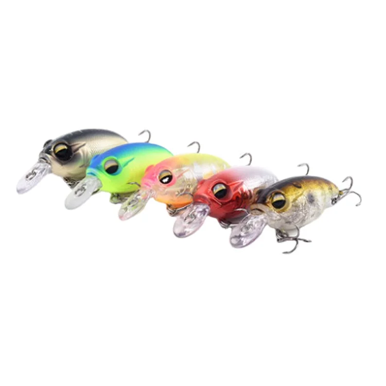 

LUTAC Suspending 45mm 9g YOYO45 Hard ABS Plastic Mini Crankbait Origin Hook 3D Eyes Fish Lure fishing tackle, 5 colors