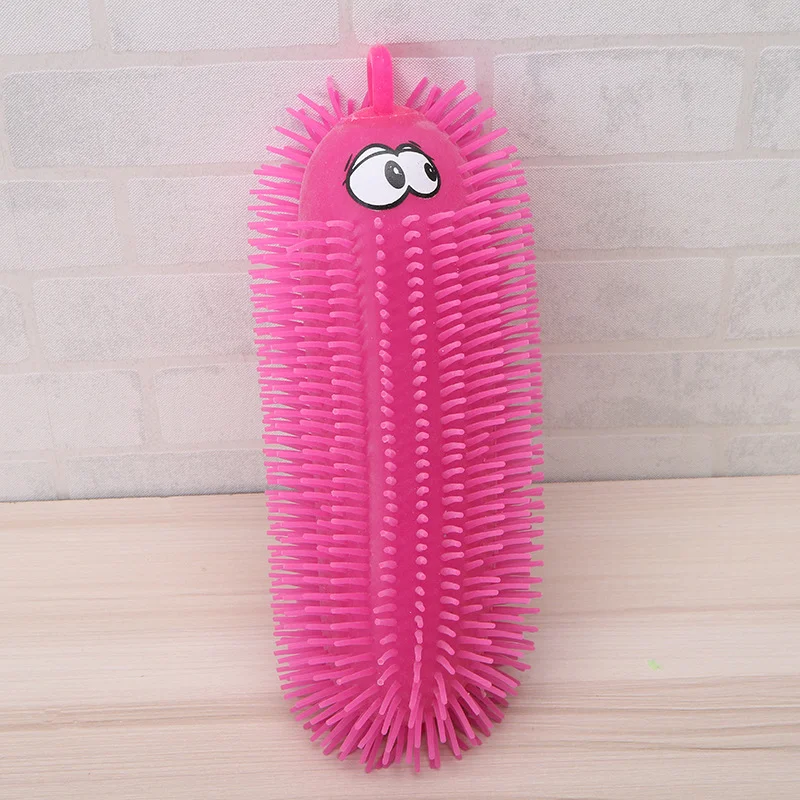 
Hot sale 50cm Large TPR Caterpillar Puffer Fish Toy colorful decompression toy 