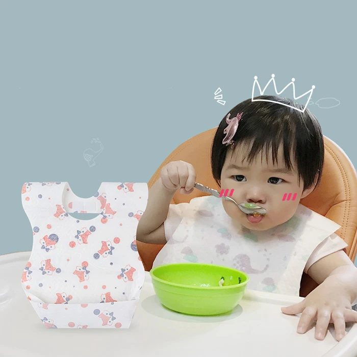Japanese Portable Children Eat Waterproof Rice Pocket Baby Spit Towel Leak-Proof Disposable Baby Bib .jpg