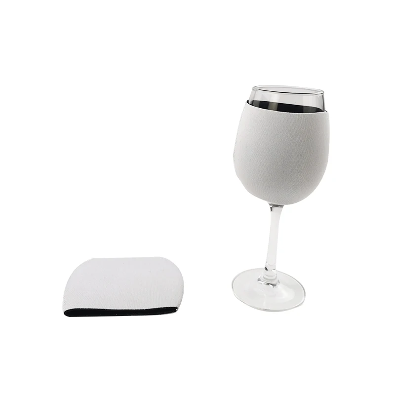 

For Sublimation Blank White Wine Sleeves Cooler Bag Neoprene Wine Glass Insulator Glass Holder Sleeve RTS