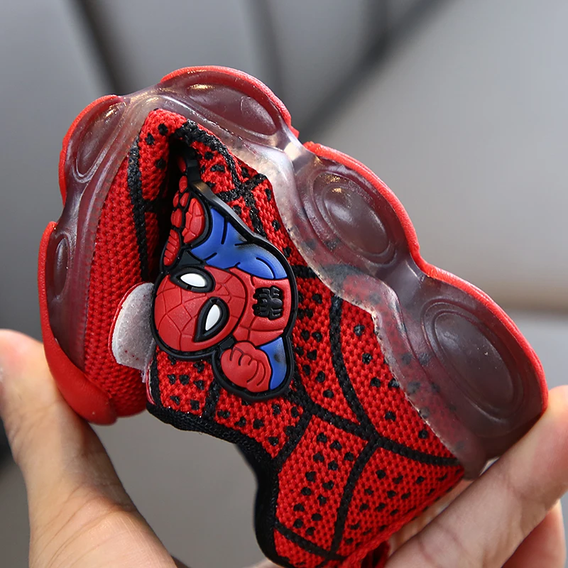 
2021 kids led shoes for boys Spider Man children shoes 