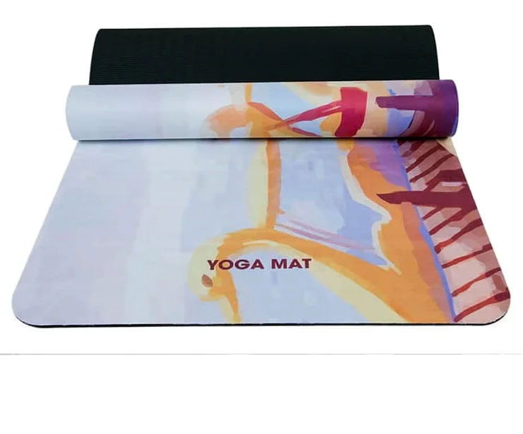 

Beautiful Design Non-Slip Suede Natural Rubber Yoga Mat, Customized color