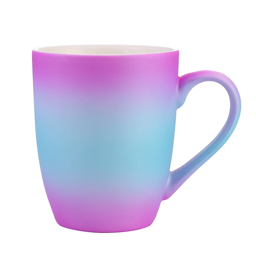 

12oz Soft Touch Bone China Colorful Coffee Ceramic Mug Supplier, 6 color mixed