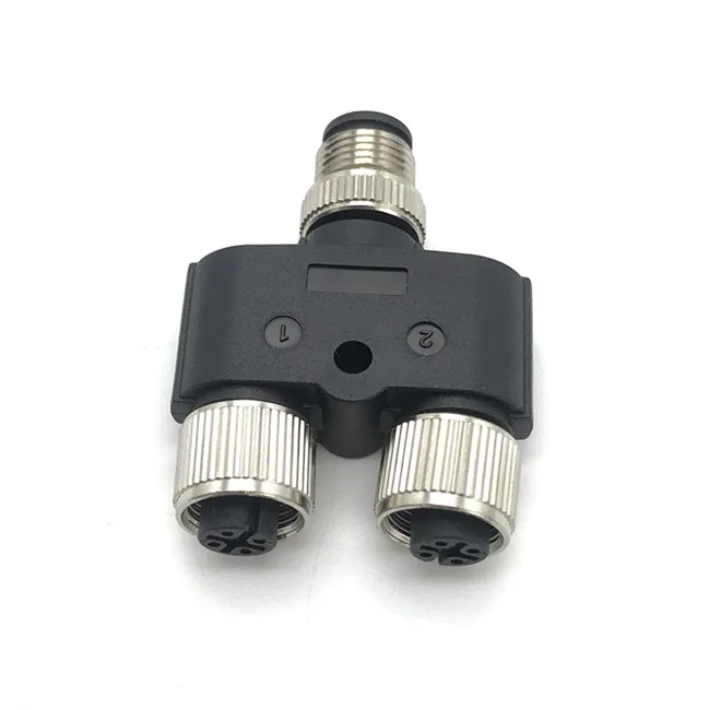 

IP67 m12 y splitter one male two female y type waterproof connector