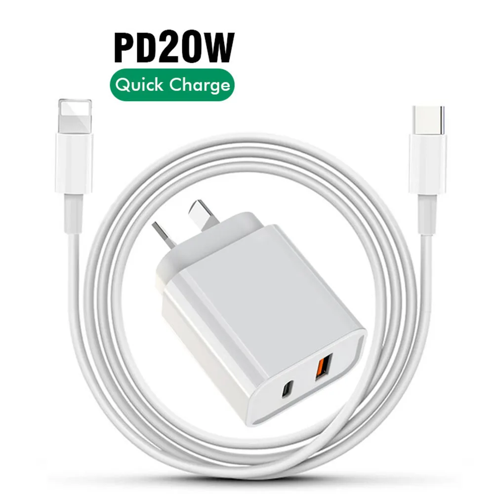 

New Arrival 9v 2.22a 20w Usb Power Adapter Fast Charging Cube Charger 20w Pd Fast Type C Wall Charger For Iphone 12 Mini Pro Max, White