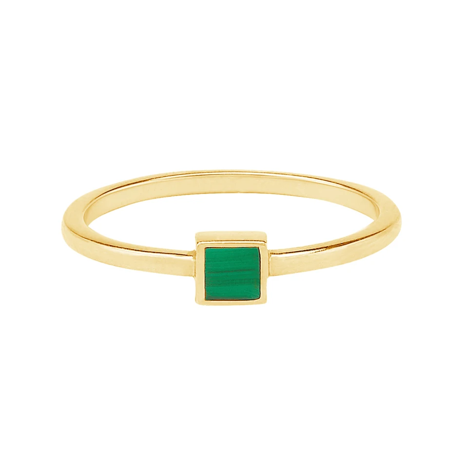 

Wholesale silver jewelry 18k gold vermeil jewelry 925 sterling silver malachite ring for women