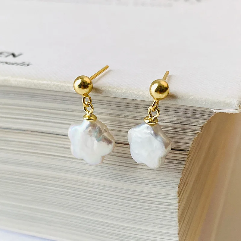 

VIANRLA 925 sterling silver new arrival elegant freshwater pearl earrings drop pearl earrings for ladies