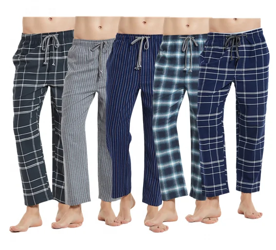 

Wholesale cheap men pajama bottom cotton pyjama trousers male cotton plaid flannel pajama pants lounge pants, Customized color