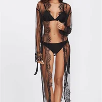 

Lingerie for Women Sexy Long Lace Dress Sheer Gown See Through Kimono Robe